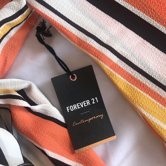 Forever 21 Striped Wrap Top BNWT - Picture 5 of 7